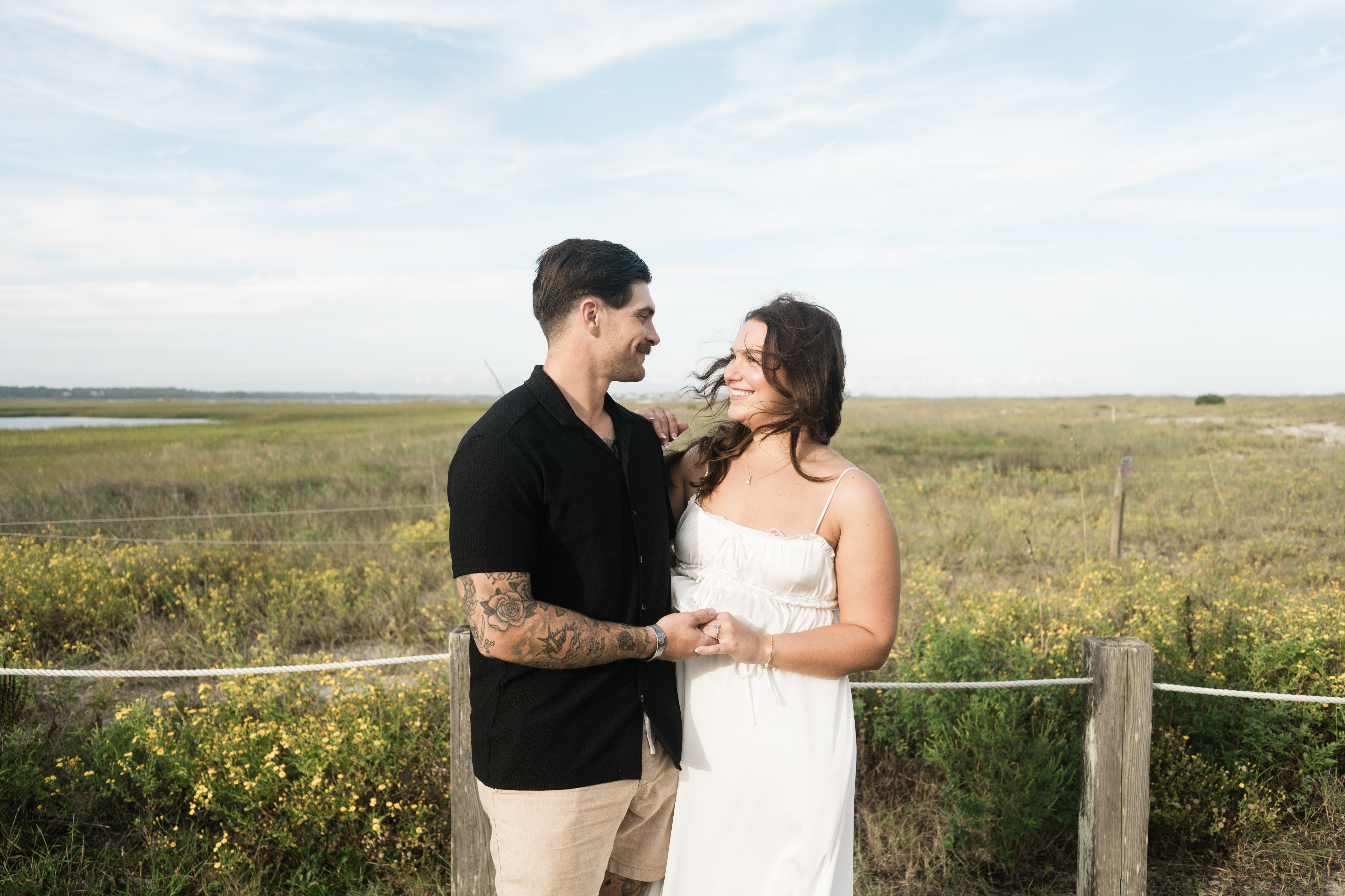 Couple celebrating with movement and joy